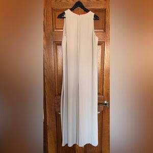 Elegant light gray Sleeveless maxi dress